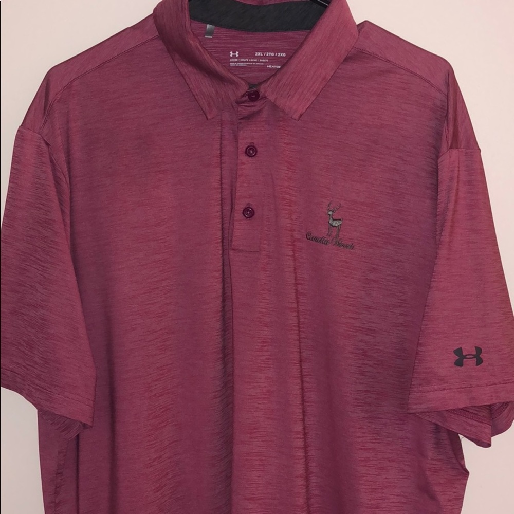 Under Armour Heathered Maroon Polo